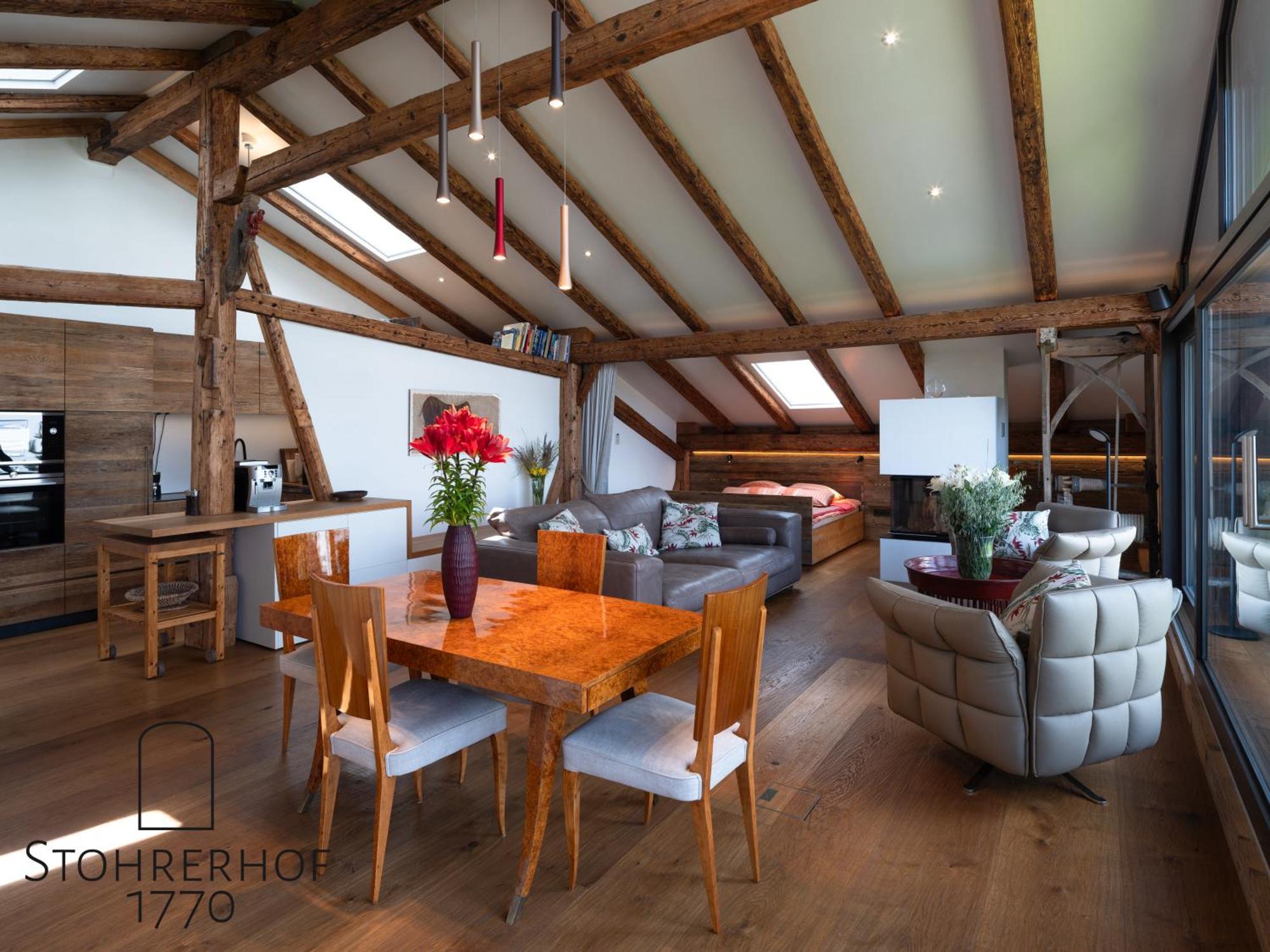 5 Sterne Penthouse-Loft Gut Stohrerhof Bis 4 Personen Dießen am Ammersee Esterno foto